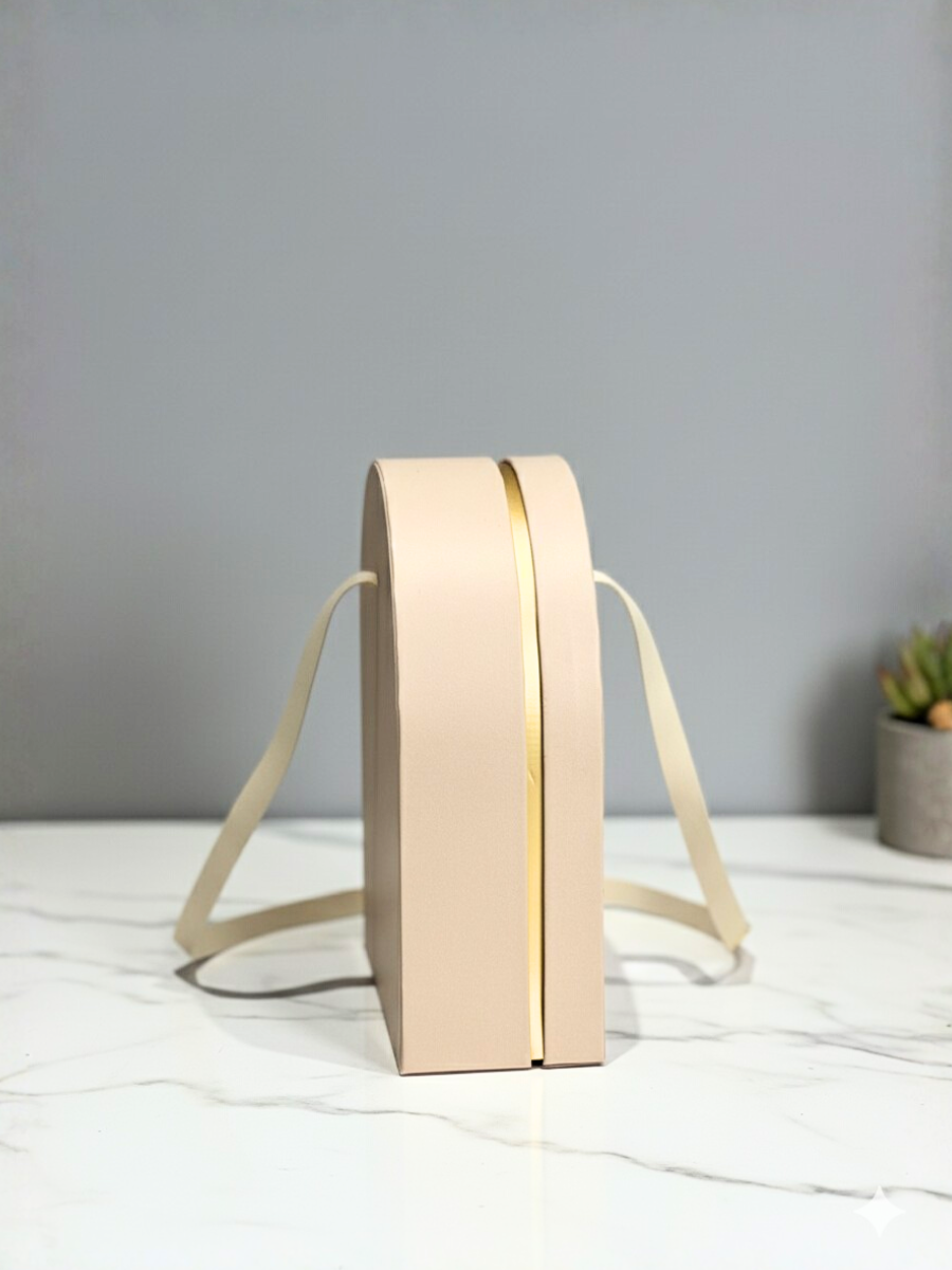 Luxury Pink Floral Empty Gift Box with Handle